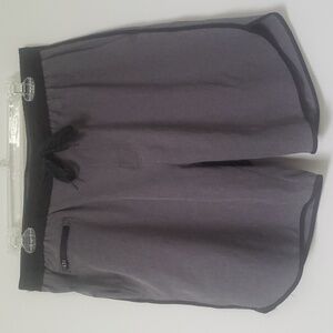Burnside Grey Black Coach Shorts sz L
